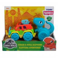 TOMY autode komplekt koos dinosaurus Chase'i ja Roll Raptorsiga, E73251