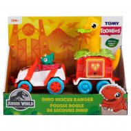 TOMY autode komplekt koos dinosaurus Rescue Rangeriga, E73253