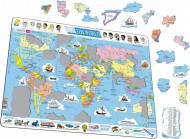 LARSEN pusle Maailma kaart EE, K1-EE/K1-LE