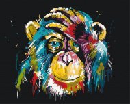 BRUSHME värvi numbrite järgi  Colorful chimpanzee, BS25714