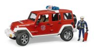 BRUDER 1:16 Jeep Wrangler tuletõrjeauto koos tuletõrjujaga, 02528