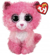 TY Beanie Boos pehme kass roosade lokkis juustega REAGAN 15cm, TY36308