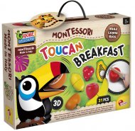 LISCIANI MONTESSORI BABY tuukan puidust puuviljade komplektiga Toucan Breakfast 31tk., 98378