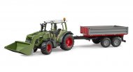 BRUDER 1:16 Fendt Vario 211 traktor koos esilaaduri ja kallurhaagisega, 02182