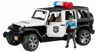 BRUDER Jeep WranglerUnlimited Rubicon politseiauto +L+S-Mod. + politseinik, 2526