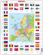 LARSEN pusle Euroopa kaart+lipud RU, KL1-RU