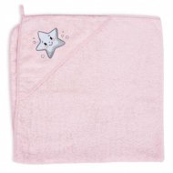 CEBA BABY Kapuutsiga rätik Star Pink 100x100 Ceba Baby, W-815-302-631