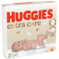 HUGGIES mähkmed EXTRA CARE 2,  3-6kg, 82 tk., 2592611