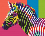 BRUSHME värvi numbrite järgi  Rainbow zebra, BS26201