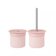 MINIKOIOI mini tass SIP+SNACK 2in1, 6m+, Pinky Pink / Powder Grey, 101260002
