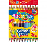 COLORINO CREATIVE Kolmnurksed värvilised pliiatsid 18 tk / 36 värvi, 68512PTR
