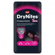 HUGGIES mähkmed  DryNites tüdrukutele (27-57) 8-15a, 9tk