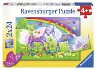 RAVENSBURGER pusle Rainbow Horses, 2x24tk., 9193