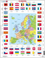 LARSEN pusle Euroopa kaart +lipud EE, KL1EE
