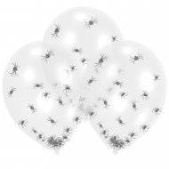 AAMSCAN Lateks õhupallid Läbipaistev Ämblikutäidisega 27,5 cm 6tk, 9911777