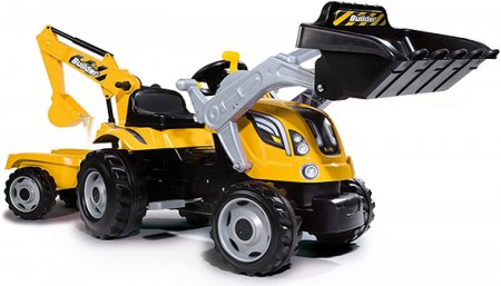 SMOBY traktor Builder Max kollane, 7600710301 7600710304