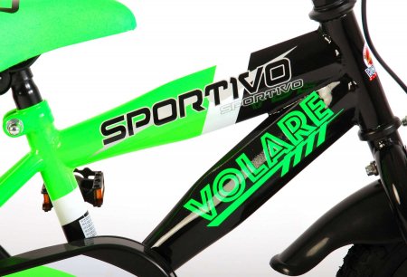 VOLARE Sportivo jalgratas 12" Neoonroheline ja must, 2030.a 2030
