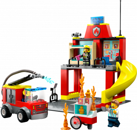 60375 LEGO® City Tuletõrjedepoo ja tuletõrjeauto 60375
