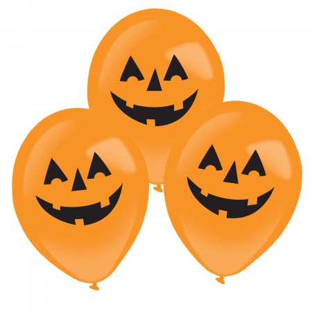 AAMSCAN Lateks õhupallid Läbipaistev LED Pumpkin 27,5cm 4tk, 9911776 9911776