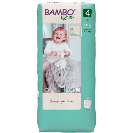 BAMBO mähkmed NATURE, Suurus 4,  7-14 kg 40 tk/pakk, BAMBN0184 BAMBN0184