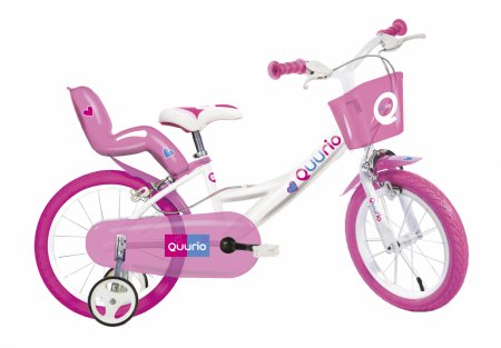 QUURIO BIKE laste jalgratas, suurus 16", roosa-valge, 164 RN 164 RN
