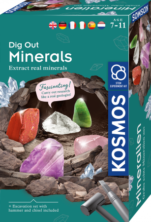 KOSMOS katsekomplekt Dig Out Minerals, 1KS616762 1KS616762