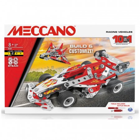 MECCANO konstruktor 10in1 Racing Vehicles, 225tk., 6060104 6060104