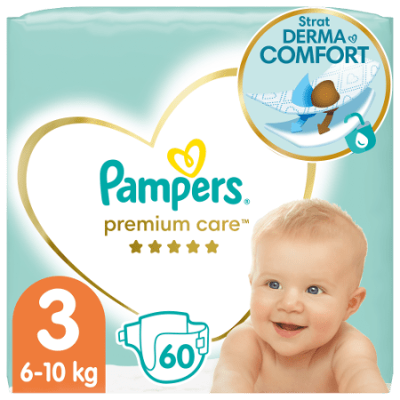 PAMPERS Premium Care teipmähkmed, suurus 3, 6-10kg 60 tk, 81765772 
