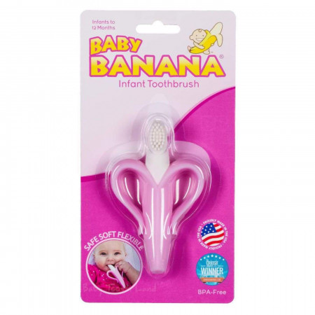 BABY BANANA väikelaste hambahari Banana Pink 3-12 kuud BR003P BR003P