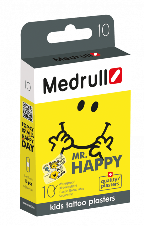 MEDRULL Plaaster "Mr.Happy" 10 tk. (laste), 150075 150075