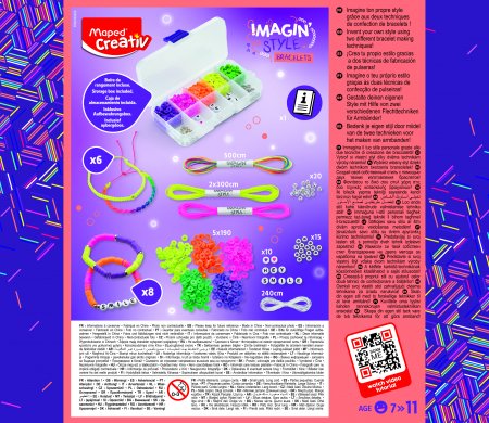 MAPED CREATIV Meisterdamiskomplekt ImagineStyle käevõrud Neon, 3154149074044 3154149074044