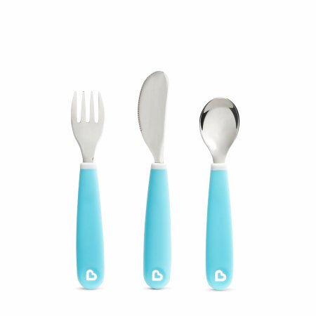 MUNCHKIN Splash kahvel, nuga, lusikas -Blue, 3pk, 90253 90253