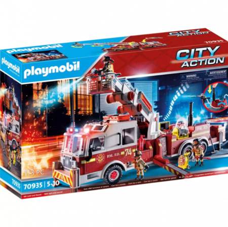 PLAYMOBIL CITY ACTION Päästesõidukid: tornredeliga tuletõrjeauto, 70935 70935