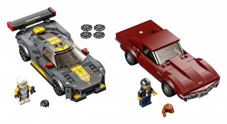 76903 LEGO® Speed Champions Võidusõiduauto Chevrolet Corvette C8.R ja 1968. a Chevrolet Corvette 76903