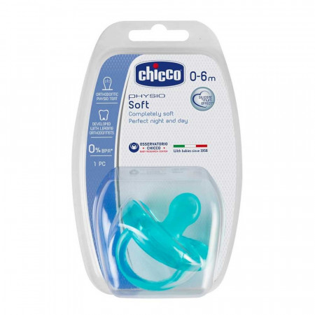 CHICCO silikoonist lutt 0-6k Blue 8058664051861
