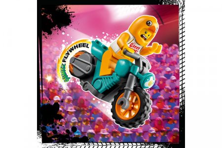 60310 LEGO® City Stunt Kanakostüümis sõitjaga trikimootorratas 60310