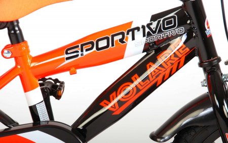 VOLARE Sportivo jalgratas 14" neoonoranž ja must, 2042.a 2042
