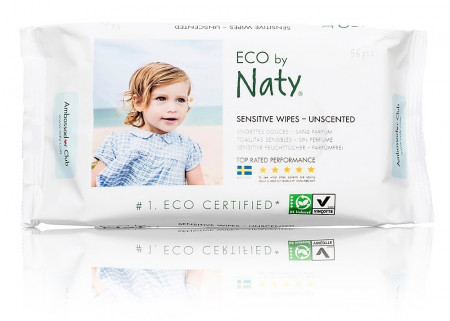 Eco by NATY lõhnastamata puhastuslapid 56tk 245012
