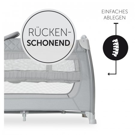 HAUCK reisivoodi PLAY N RELAX, Quilted Grey, 600115 600115
