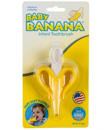 BABY BANANA väikelaste hambahari Banana Original 3-12 kuud BR003 BR003